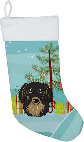 Miniatura 17 de Caroline's Treasures BB1590CS Árbol de Navidad y Alaskan Malamute Calcetines de Navidad para colgar en la chimenea, decoración de fiesta de Navidad