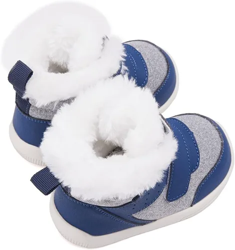 Miniatura 106 de BMCiTYBM Botas de nieve de invierno para bebés y niños pequeños, de piel sintética, cálidas, antideslizantes, zapatos para primeros pasos