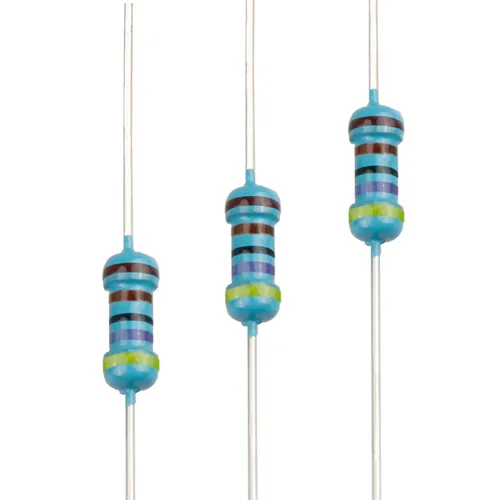 Miniatura 49 de 100pcs 1 ohm Resistor 1/4w (0.25 W) Resistencia fija de película metálica de tolerancia ±1%, múltiples valores de resistencia opcional