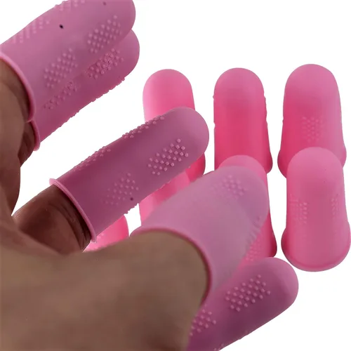 Miniatura 6 de Protectores de dedos [serie Flex – Paquete de 9] cubiertas antiadherentes de silicona [pequeño (3) / mediano (3) / grande (3)] – para pegamento