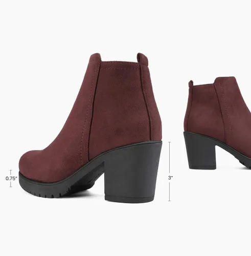 Miniatura 6 de DREAM PAIRS Women's Ankle Boots Chunky Heel Platform Fall Heeled Short Booties Shoes