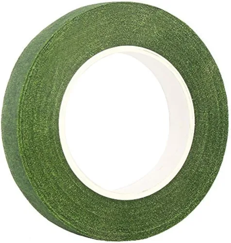 CCINEE Cintas florales de color verde oscuro de 1/2 pulgada de ancho para envoltura de tallo de ramo y manualidades florales, 1 rollo
