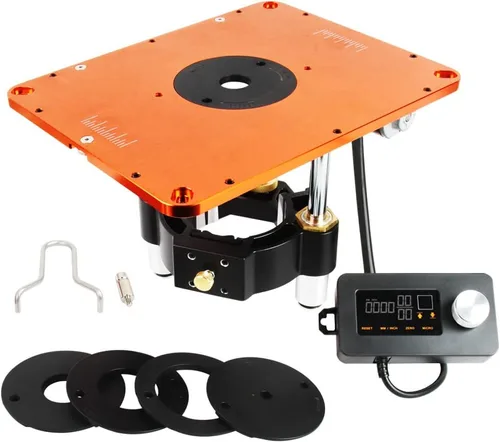O'SKOOL Sistemas de elevación de enrutador motorizado para motores de 3-1/2 pulgadas de diámetro, 9-1/4 pulgadas x 11-3/4 pulgadas, kit de anillo de