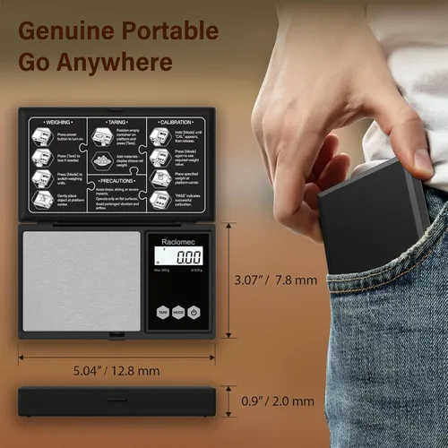 Miniatura 4 de Digital Gram Scale 200g x 0.01g Jewelry Scale, Gram, Ounce, Carat, Grain, for Food, Ingredients, Gemstone, Gold Coin, Spice, Medicine and Powder