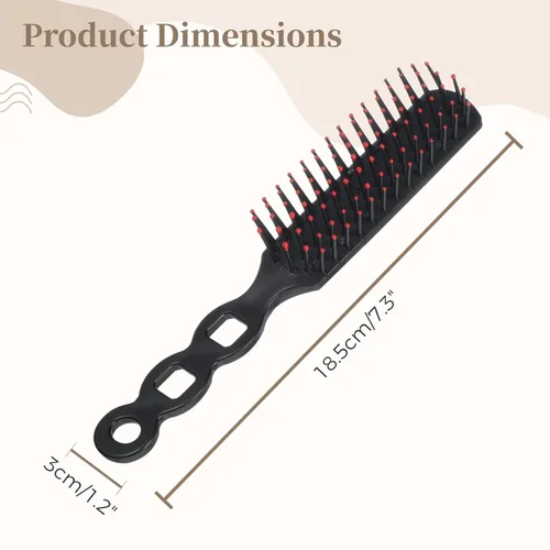 Miniatura 5 de Paquete de 100 cepillos para el cabello, cepillos antienredos para el cabello, peines de masaje antiestáticos, peines de plástico desechables