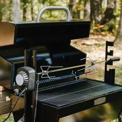 Miniatura 7 de Parrilla con espetón y asador rotisserie Ash & Ember de 4W, capacidad nominal de 33 LB, asador horizontal ajustable para barbacoa a carbón al aire