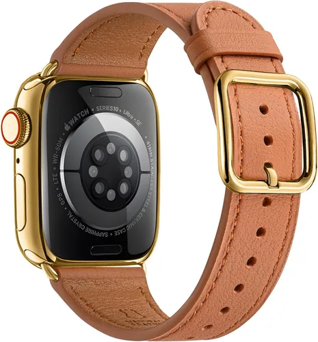 Miniatura 52 de MNBVCXZ Correas de cuero compatibles con Apple Watch para mujeres, correa de repuesto genuina para iWatch Series 11 10 9 8 7 6 5 4 3 2 1 SE 3 SE 2