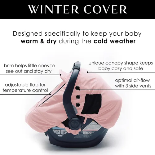 Miniatura 2 de Milk Snob Funda de asiento de coche de invierno para bebé - Toldo para asiento de coche y funda para cochecito para bebés - Impermeable, a prueba