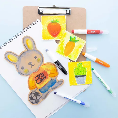 Miniatura 3 de BAZIC PRODUCTS Crayones de gel sedosos de 6 colores, para colorear la escuela de niños