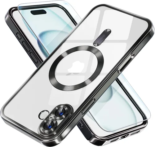 Miniatura 81 de Misea Funda magnética para iPhone 14 compatible con MagSafe [nunca amarillenta] [protección contra caídas de grado militar] protector completo