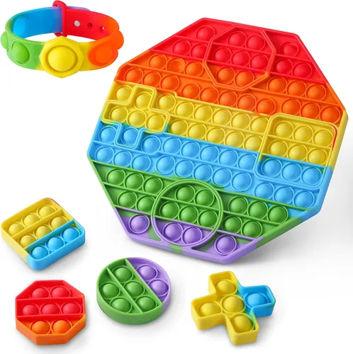 Miniatura 3 de Juguete antiestrés para presionar con su forma a juego, juguetes antiestrés para niños de 3-4-5-6-7-8-12, TDAH y necesidades especiales, incluye