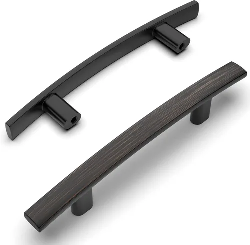 Miniatura 27 de Amerdeco - Paquete de 10 tiradores de oro cepillado de 3 pulgadas (76mm) para armarios de cocina, herrajes para gabinetes, tiradores de cocina