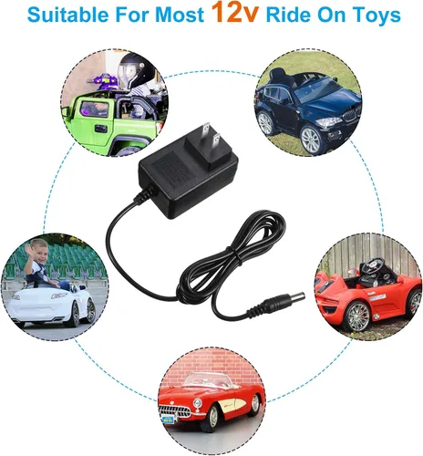 Miniatura 6 de Weewooday Cargador de 12 V para niños, cargador de batería de 12 voltios para autos con indicador de carga, luz indicadora de carga, SUV, suministro