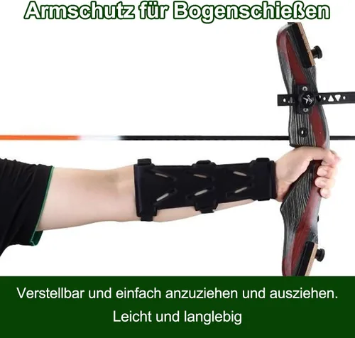 Miniatura 5 de Protector de brazo de tiro con arco, protector de antebrazo ajustable de 9 pulgadas, protector de muñeca transpirable ventilado para jóvenes