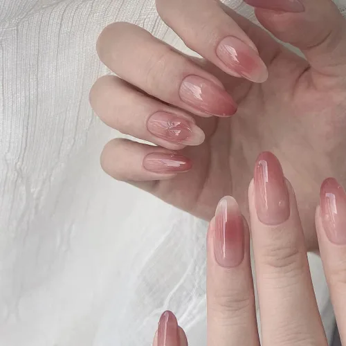 Miniatura 29 de LIGHT RAIN - Uñas a presión medianas con diseño de galaxia Andromeda, de lujo, reutilizables, de siete capas, con acabado UV, uñas postizas hechas a