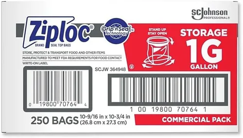 Miniatura 4 de SC Johnson Professional Ziploc Bolsas de almacenamiento con nueva tecnología Grip 'n Seal, para organización y almacenamiento de alimentos, doble