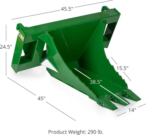 Miniatura 8 de Titan Attachments Extreme Global Euro - Cuchara para árbol de tocón, fabricada en Estados Unidos, se adapta a tractores John Deere