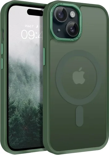Miniatura 18 de BENTOBEN Funda para iPhone 15, funda para iPhone 15 compatible con MagSafe, funda magnética mate translúcida a prueba de golpes para mujeres