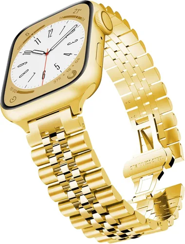 Compatible con correas de Apple Watch para hombres de 1.654 pulgadas (Serie 10) 1.614 pulgadas, 1.575 pulgadas, 1.496 pulgadas, acero inoxidable con