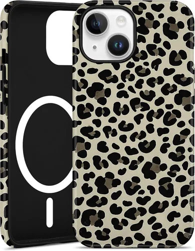 Miniatura 25 de Jusy Compatible con MagSafe Brown Tortoise Shell Print Phone Case para iPhone 7/8/SE, funda protectora magnética de lujo de TPU suave