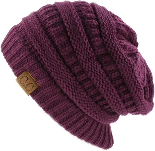 Miniatura 303 de C.C Trendy Warm Chunky Soft Stretch Cable Knit Beanie