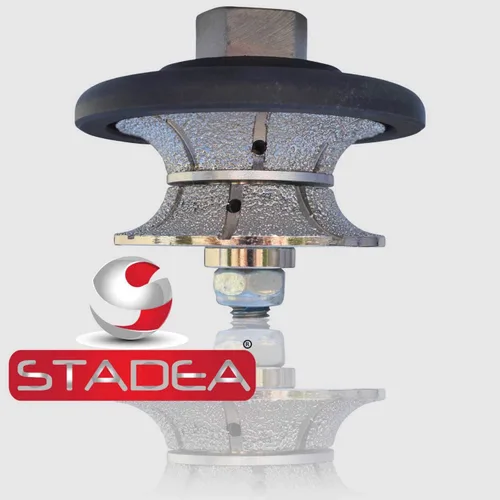 Miniatura 2 de Rueda de perfil de diamante/muela abrasiva de perfil Bullnose completa 25 MM 1 "de alto para amoladora pulidora azulejo granito mármol concreto