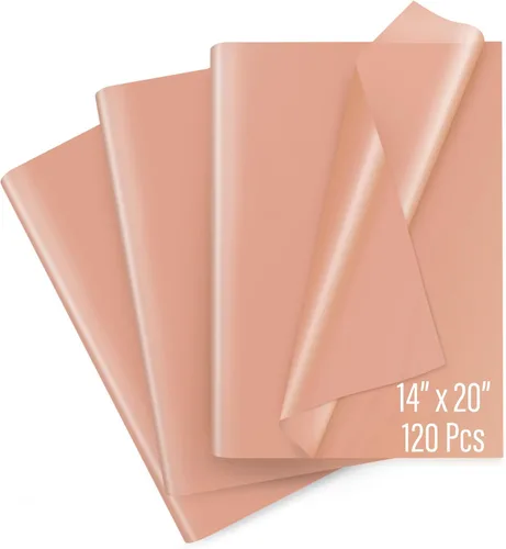 Miniatura 18 de Sanzix - 150 hojas de papel de seda kraft a granel de 14x20 pulgadas - Papel de regalo marrón para bolsas de regalo, boda, cumpleaños y Papel kraft