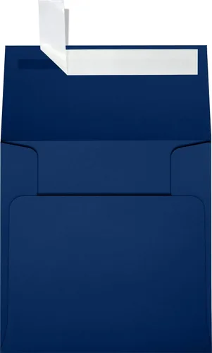 Miniatura 5 de LUXPaper Sobres de invitación cuadrados Despegar y prensar 7 x 7 pulgadas Azul marino Texto de 80 libras 50
