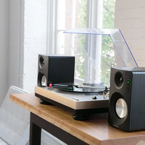Miniatura 7 de Crosley KT100BT-CP - Sistema estéreo de tocadiscos Bluetooth con altavoces, champán