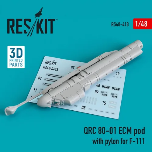 Miniatura 2 de Reskit RS48-0418 1/48 QRC 80-01 ECM pod con pilón para F-111