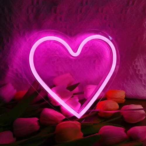 Miniatura 8 de Britrio - Letrero de luz de neón LED para colgar en la pared de dormitorio, sala de estar, habitación de los niños, decoración del hogar, luz Rosado