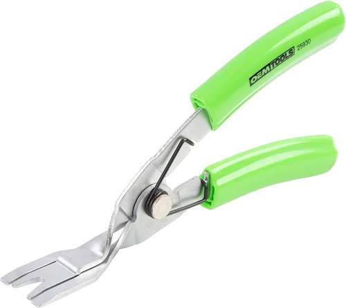 OEMTOOLS 25930 Alicates de clip para paneles y recortes, herramienta de extracción de sujetadores automotrices, punta de 2 pasos para extracción de