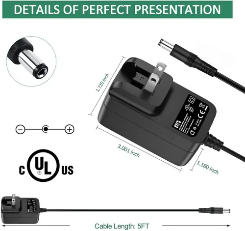 Miniatura 2 de Adaptador de CA con certificación UL para Yamaha YA-3 Teclado Clase 2 Transformador Cable de fuente de alimentación