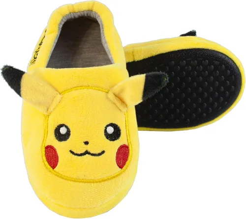 Miniatura 3 de Pokemon Pikachu - Pantuflas para niños y niñas con personajes 3D, Amarillo