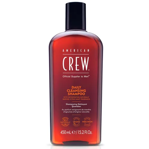 Miniatura 8 de American Crew Champú para Hombre, Limpiador Diario, De Origen Natural, Fórmula Vegana, Fragancia de Cítricos y Menta, 3,3 onzas líquidas