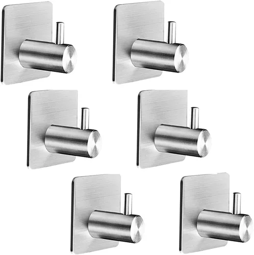 Miniatura 9 de 3M Ganchos adhesivos de pared – Paquete de 2 ganchos de acero inoxidable SUS304 Ganchos de pared cepillados resistentes para toallas, llaves