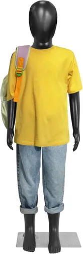 Miniatura 8 de Maniquí infantil, maniquíes para niños de cuerpo completo de 43.3 pulgadas, maniquíes de forma de vestido negro para niños, exhibición realista