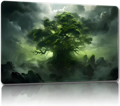 Miniatura 11 de Tapete de juego para MTG, con bolsas de almacenamiento gratis, tapete de juego de 24 x 14 pulgadas, TCG y alfombrillas de juego de mesa para Gato