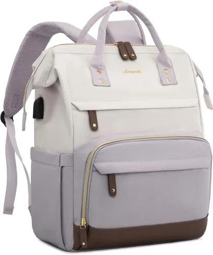 Miniatura 41 de LOVEVOOK Mochila para Laptop para Mujeres, Mochilas de Trabajo y Negocios de 17 Pulgadas Bolso con Gran Capacidad, Bolsa de Enfermera Impermeable