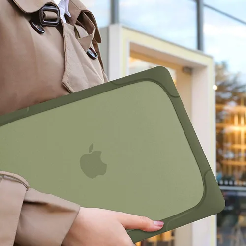 Miniatura 7 de Mektron Funda rígida para MacBook Air 13 A1466 A1369, resistente y de doble capa, con parachoques de policarbonato TPU para MacBook Air de 13.3