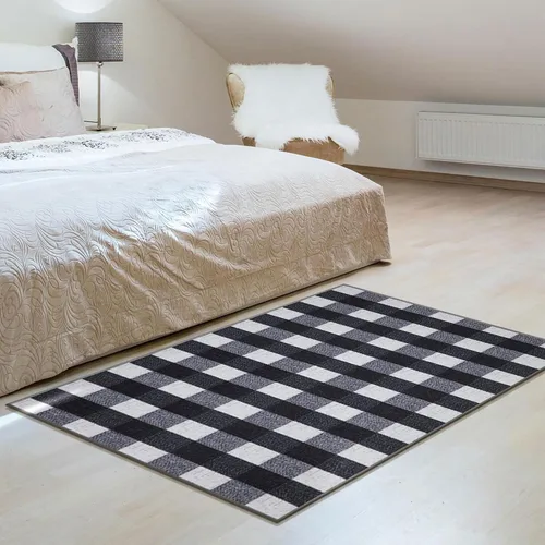 Miniatura 46 de Ottomanson Alfombras de 5 x 6 pies 6 pulgadas para sala de estar, alfombra de área para dormitorio, antideslizante, duradera y grande para zonas