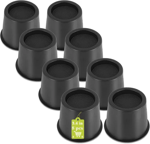Miniatura 34 de Paquete de 12 elevadores de muebles de 1 pulgada, elevadores de cama ajustables resistentes para mesa, escritorio, sofá, silla, gabinete, marco