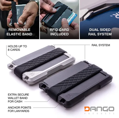 Miniatura 2 de Dango - Cartera minimalista delgada para hombre, bloqueo RFID, plegable