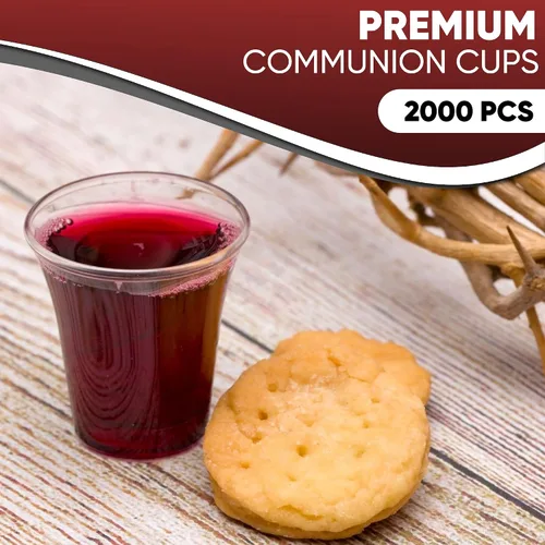Miniatura 5 de 2000 Vasos de Comunión de Plástico Premium a Granel - Juego de Vasos Desechables para la Santa Comunión para Servicio de Iglesia - Copas