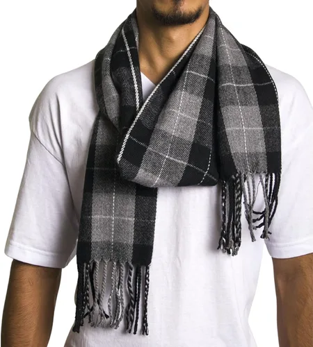 Miniatura 4 de Alpine Swiss Bufanda a cuadros para hombre, ultra suave, chal de invierno, cálido, ligero, para clima frío