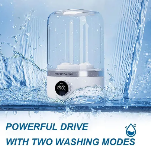 Miniatura 6 de Taza de lavandería ultrasónica portátil, taza de lavado portátil Turbo Spin - Mini lavadora inalámbrica recargable USB-C para ropa