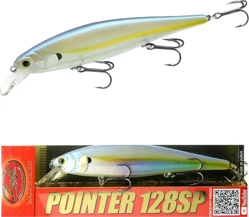 Miniatura 27 de LUCKY CRAFT Pointer 128SP, Señuelo de Pesca de Lubina de Lago de Agua Dulce, Jerkbait, Suspendido, Aparejos de Pesca, Accesorios de Pesca, Equipo