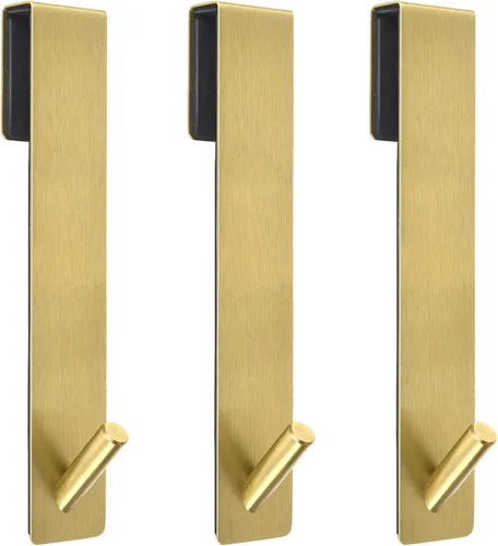 Miniatura 18 de Kontoyo Ganchos para puerta de ducha (7.5 pulgadas), ganchos extendidos sobre la puerta para puerta de ducha sin marco, bata, toalla, paquete de 2