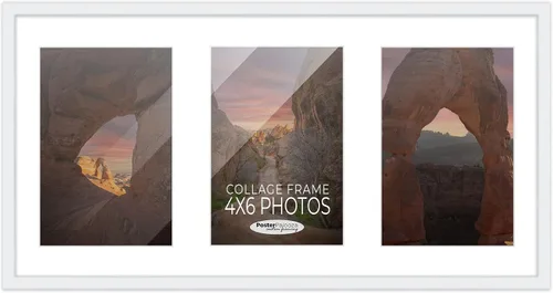 Miniatura 174 de Marcos de fotos modernos para decoración de pared, marco de collage de fotos de 8 x 10 pulgadas, acabado negro con paspartú negro para dos fotos