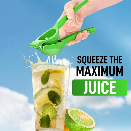 Miniatura 2 de Zulay - Exprimidor de lima de metal de alta calidad, exprimidor de cítricos, prensa manual para extraer la mayor cantidad de jugo posible, Verde